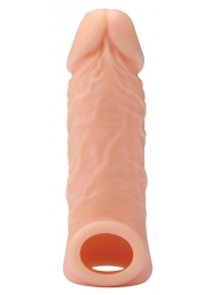 Телесная насадка EXTENDER WITH BALL STRAP 5.5 - 14 см. - Dream Toys - в Смоленске купить с доставкой