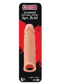 Телесная насадка EXTENDER WITH BALL STRAP 6.5 - 17 см. - Dream Toys - в Смоленске купить с доставкой