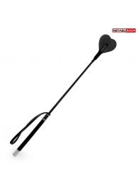 Черный стек с наконечником-сердечком - 54 см. - Notabu - купить с доставкой в Смоленске