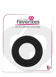 Набор из 3 эрекционных колец SILICONE COCKRINGS - Dream Toys - в Смоленске купить с доставкой