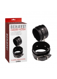 Черные оковы Classic Ankle Cuffs - Chisa - купить с доставкой в Смоленске