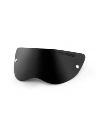 Черная плотная кожаная маска на глаза - БДСМ Арсенал - купить с доставкой в Смоленске