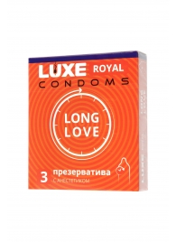 Презервативы с продлевающим эффектом LUXE Royal Long Love - 3 шт. - Luxe - купить с доставкой в Смоленске