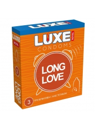 Презервативы с продлевающим эффектом LUXE Royal Long Love - 3 шт. - Luxe - купить с доставкой в Смоленске