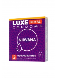 Презервативы с увеличенным количеством смазки LUXE Royal Nirvana - 3 шт. - Luxe - купить с доставкой в Смоленске