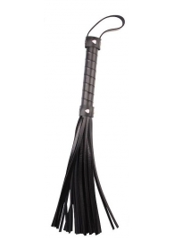 Черная многохвостая плеть Pleasure Whip - 46 см. - Chisa - купить с доставкой в Смоленске