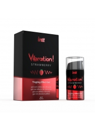 Жидкий интимный гель с эффектом вибрации Vibration! Strawberry - 15 мл. - INTT - купить с доставкой в Смоленске