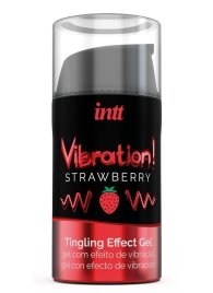 Жидкий интимный гель с эффектом вибрации Vibration! Strawberry - 15 мл. - INTT - купить с доставкой в Смоленске