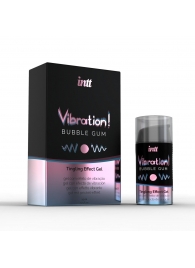 Жидкий интимный гель с эффектом вибрации Vibration! Bubble Gum - 15 мл. - INTT - купить с доставкой в Смоленске
