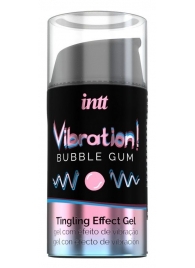 Жидкий интимный гель с эффектом вибрации Vibration! Bubble Gum - 15 мл. - INTT - купить с доставкой в Смоленске