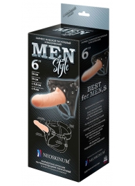 Телесный пустотелый харнесс MEN Style - 17,5 см. - LOVETOY (А-Полимер) - купить с доставкой в Смоленске