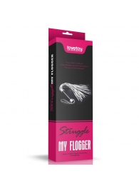 Серебристая плетка Struggle My Flogger с черной ручкой - 45 см. - Lovetoy - купить с доставкой в Смоленске