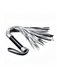 Серебристая плетка Struggle My Flogger с черной ручкой - 45 см. - Lovetoy - купить с доставкой в Смоленске