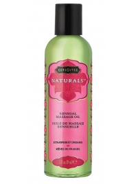 Массажное масло Naturals Strawberry Dreams с ароматом клубники - 59 мл. - Kama Sutra - купить с доставкой в Смоленске