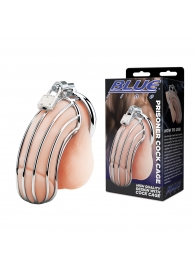 Металлическая клетка Prisoner Cock Сage с замком - BlueLine - купить с доставкой в Смоленске