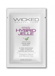 Гель-лубрикант на водно-силиконовой основе Simply Hybrid Jelle - 3 мл. - Wicked - купить с доставкой в Смоленске