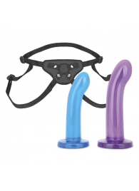 Страпон унисекс Beginners Strap-On с 2 насадками - 15 и 13 см. - Lux Fetish - купить с доставкой в Смоленске