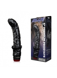 Черный вибромассажер простаты 6  Premium Prostate Massager - BlueLine - в Смоленске купить с доставкой