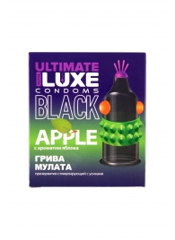 Черный стимулирующий презерватив  Грива мулата  с ароматом яблока - 1 шт. - Luxe - купить с доставкой в Смоленске