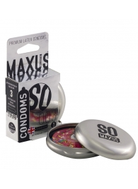 Экстремально тонкие презервативы в железном кейсе MAXUS Extreme Thin - 3 шт. - Maxus - купить с доставкой в Смоленске