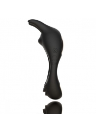 Черное эрекционное кольцо с двумя моторами Zeus Dual Vibe Cock Ring - FeelzToys - в Смоленске купить с доставкой