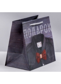 Ламинированный квадратный пакет «Мужской стиль» - 14 х 14 х 9 см. - Сима-Ленд - купить с доставкой в Смоленске