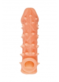 Телесная закрытая насадка с пупырышками Cock Sleeve Size L - 17,6 см. - KOKOS - в Смоленске купить с доставкой