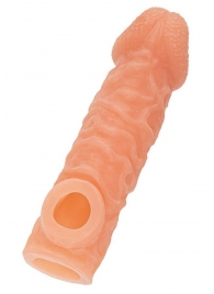 Телесная закрытая насадка с шершавой головкой Cock Sleeve Size M - 15,6 см. - KOKOS - в Смоленске купить с доставкой