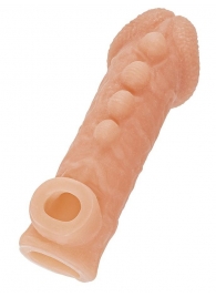 Телесная закрытая насадка с шишечками Cock Sleeve Size L - 17,6 см. - KOKOS - в Смоленске купить с доставкой