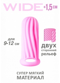 Розовый фаллоудлинитель Homme Wide - 11 см. - Lola Games - в Смоленске купить с доставкой