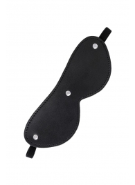 Черная кожаная маска Anonymo с мягким подкладом - ToyFa - купить с доставкой в Смоленске