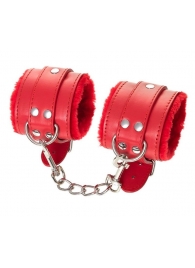 Красные наручники Anonymo из искусственной кожи - ToyFa - купить с доставкой в Смоленске