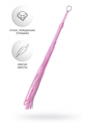 Розовый флоггер Anonymo - 64 см. - ToyFa - купить с доставкой в Смоленске