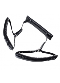 Черные кожаные стропы для фиксации Anonymo - ToyFa - купить с доставкой в Смоленске