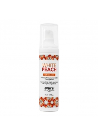 Разогревающее массажное масло Gourmet White Peach Organic с органическими ингредиентами - 50 мл. - Exsens - купить с доставкой в Смоленске