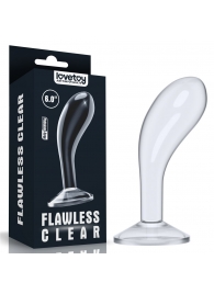 Прозрачный стимулятор простаты Flawless Clear Prostate Plug - 15 см. - Lovetoy - в Смоленске купить с доставкой