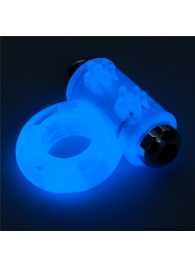 Голубое, светящееся в темноте эрекционное виброкольцо Lumino Play Vibrating Penis Ring - Lovetoy - в Смоленске купить с доставкой