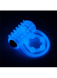 Голубое, светящееся в темноте виброкольцо Lumino Play Vibrating Penis Ring - Lovetoy - в Смоленске купить с доставкой
