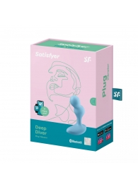 Голубой анальный вибростимулятор Deep Driver - 11,2 см. - Satisfyer - в Смоленске купить с доставкой