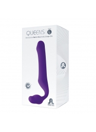 Фиолетовый безремневой страпон Queens L - Adrien Lastic - купить с доставкой в Смоленске