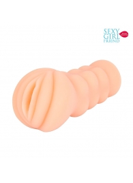 Телесный мастурбатор-вагина с комплектом эрекционных колец - Bior toys - в Смоленске купить с доставкой
