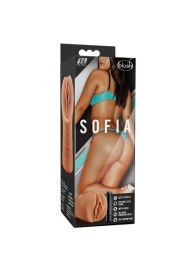 Мастурбатор-вагина цвета карамели Sofia с вибрацией - Blush Novelties - в Смоленске купить с доставкой