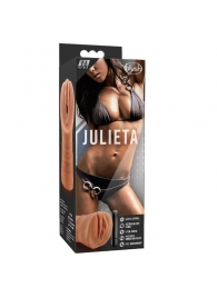 Мастурбатор-вагина цвета карамели Julieta с вибрацией - Blush Novelties - в Смоленске купить с доставкой