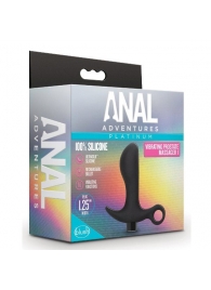Черный анальный вибратор Silicone Vibrating Prostate Massager 01 - 10,8 см. - Blush Novelties - в Смоленске купить с доставкой