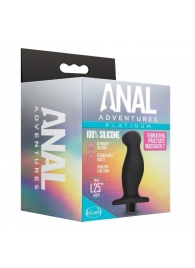 Черный анальный вибромассажёр Silicone Vibrating Prostate Massager 02 - 10,8 см. - Blush Novelties - в Смоленске купить с доставкой