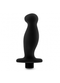 Черный анальный вибромассажёр Silicone Vibrating Prostate Massager 02 - 10,8 см. - Blush Novelties - в Смоленске купить с доставкой