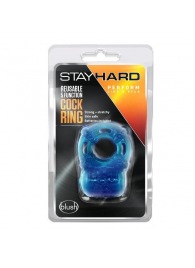 Голубое эрекционное виброкольцо Reusable 5 Function Cock Ring - Blush Novelties - в Смоленске купить с доставкой