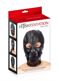 Маска-шлем с прорезями для глаз и регулируемым кляпом - Fetish Tentation - купить с доставкой в Смоленске