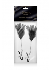 Зажимы для сосков с черными перьями Sweet Caress Feather Nipple Clumps - Sweet Caress - купить с доставкой в Смоленске