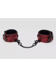 Красно-черные наручники Reversible Faux Leather Wrist Cuffs - Fifty Shades of Grey - купить с доставкой в Смоленске